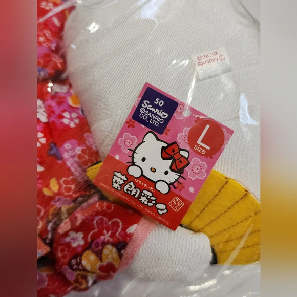 NWT, Hello Kitty, Red Plush Toy Chirimen Japanese Doll Girlhoodcore Stuff Toy - Picture 3 of 11